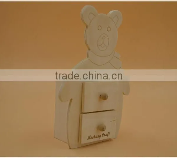 2015 Newest Style Bear Shape Wooden Storage Case|home Decor|office Desk photo-2