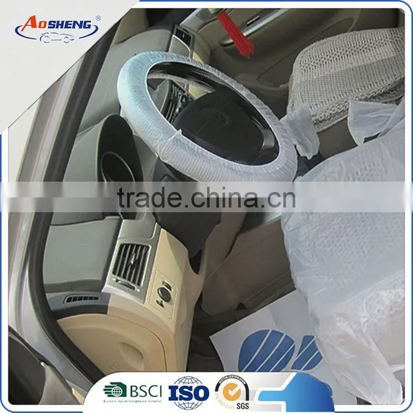 Workshop Disposable Clear Plastic Car Seat Warm Car Steering Wheel Cover photo-2