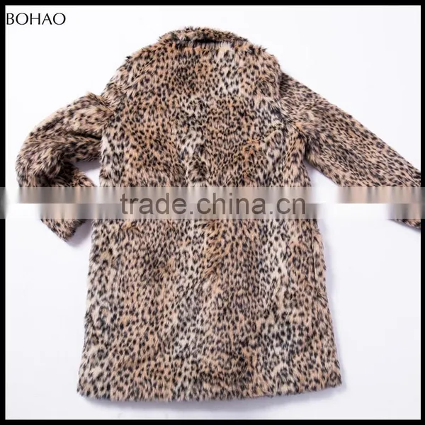 2017 New Fashion Thick Leopard Fake Fur Coat Women photo-5