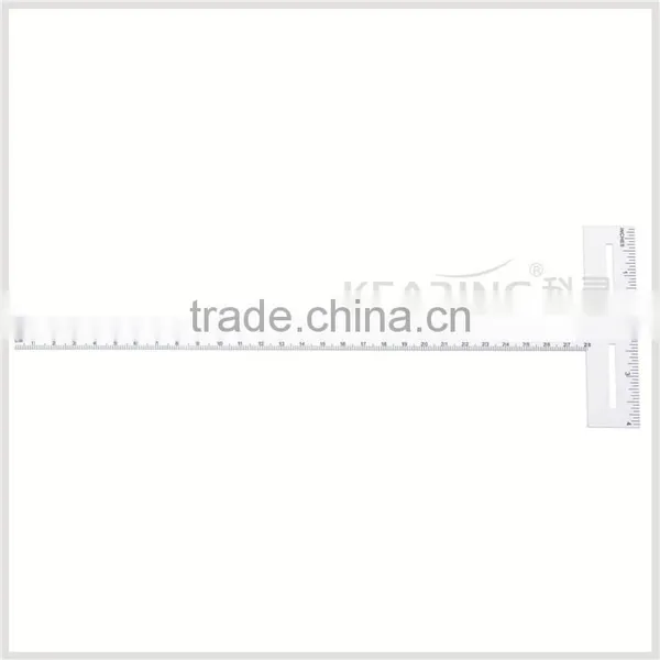 Kearing High Quality Transparent Sandwich Line T Sharped Draft Ruler 1.2mm Thick Plastic Rulers#T1204 photo-6