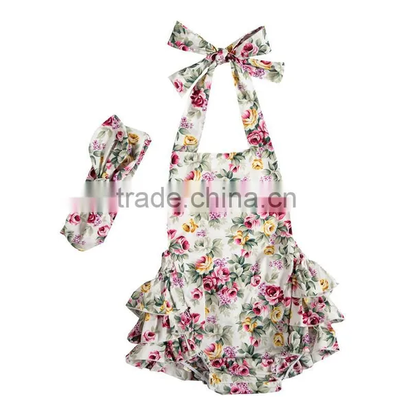 New Design Baby Romper,floral Romper ,100% Cotton photo-5