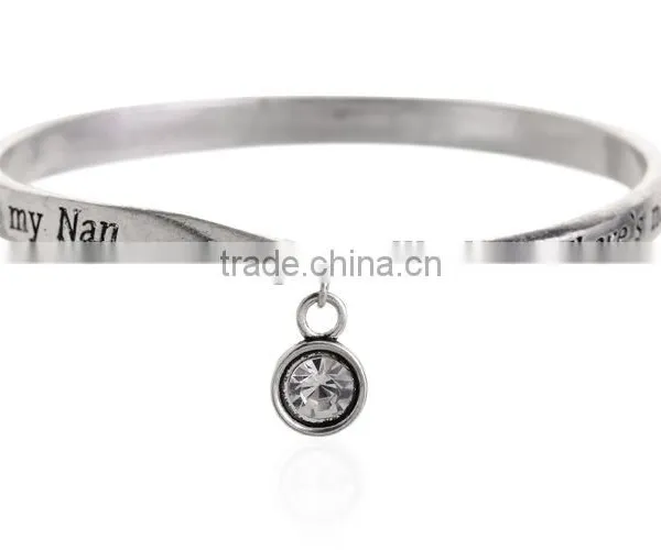 Diy Small Charm Bangle Custom Name Logo Bangle Women Twist Daily Wear Bangles photo-2
