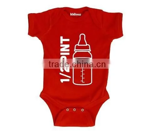 Screenprinted Infant Girls Rompers,custom Cotton Baby Rompers Wholesale photo-6
