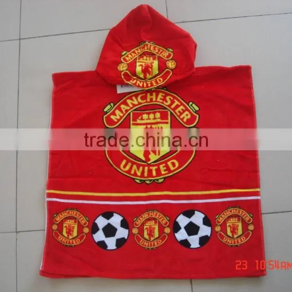 Velour Reactive Printing Poncho Towel for Kids photo-4