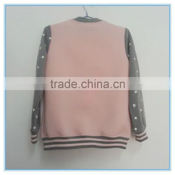 Wholesale Children Girls Polyester Baseball Jackets Girls Long Sleeve Clothes Sports Jackets photo-2