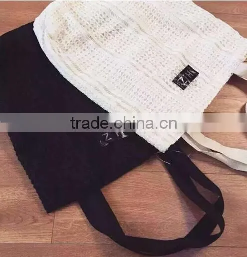 DY0105Z Europe Fashion Ladies Handmade Crochet Lace Shopping Bag photo-2