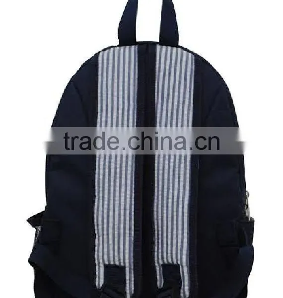 High Quality Seersucker White Toddler Backpack photo-3