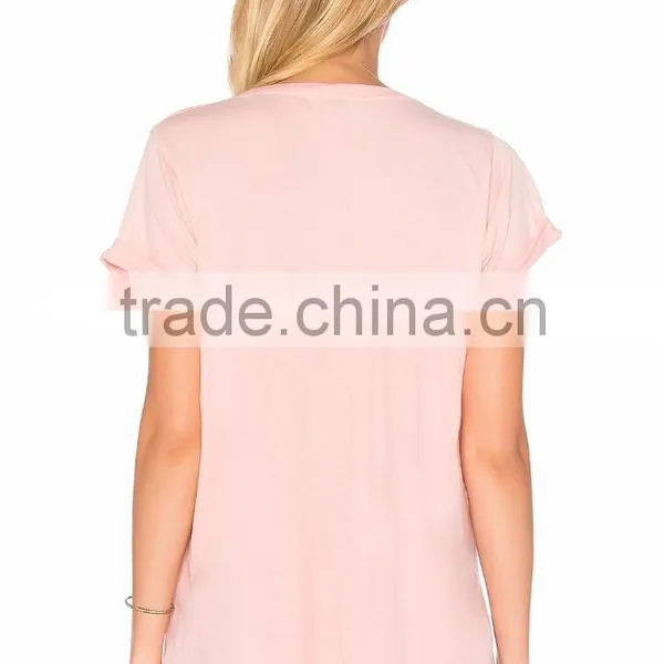 2018 Guangzhou Shandao Garment OEM Customized New Style Summer Fashion 160g 100% Cotton Short Sleeve O-Neck Women T Shirt Design photo-3