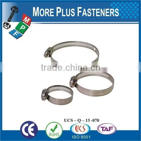 Made in Taiwan Stainless Steel Strong Stainless Steel Hose Clamps Flexible Hose Clamp Amercian Type photo-4