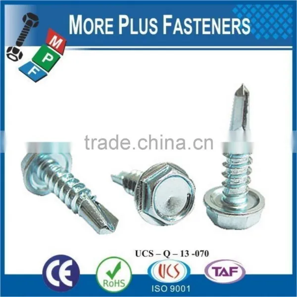 Made in Taiwan Black Stainless Steel Zinc Plated Hex Head Self Drilling Screw photo-6