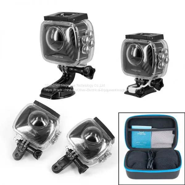 Magicsee P3 360 Degree Panoramic Action Sports Camera 1520P HD Dual Lens Video Recorder Camera 1500mAh With Waterproof c photo-4