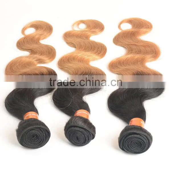 2016 How to Start Selling Brazilian Hair Ombre Weave Color 1b/27 Body Wave photo-4