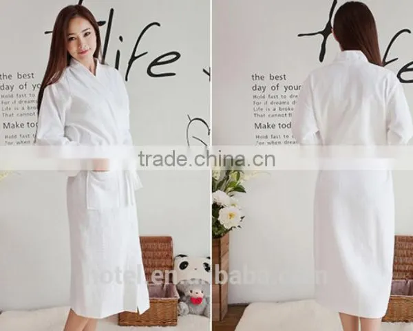 Weave Cotton Unisex Waffle BathRobes For Hotel photo-3