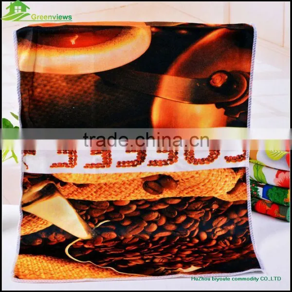 Kitchen Poliester Printed Towel Microfiber Tea Towel Fabric Linen Fabric for Tea Towel photo-3