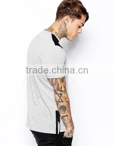 Wholesale Side Zipper Soft Fabric T-Shirt photo-2