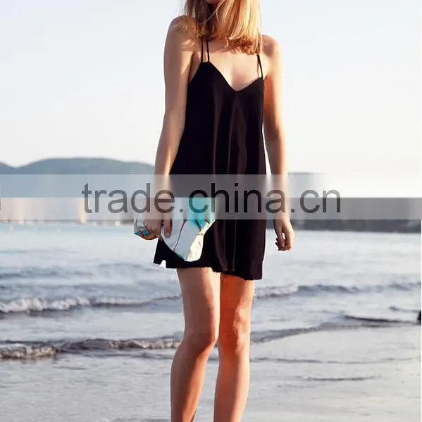 Summer Ladies Sexy Tignt Spaghetti Strap Bcakless Mini Party Dress Beach Cocktail Dresses For Women photo-6
