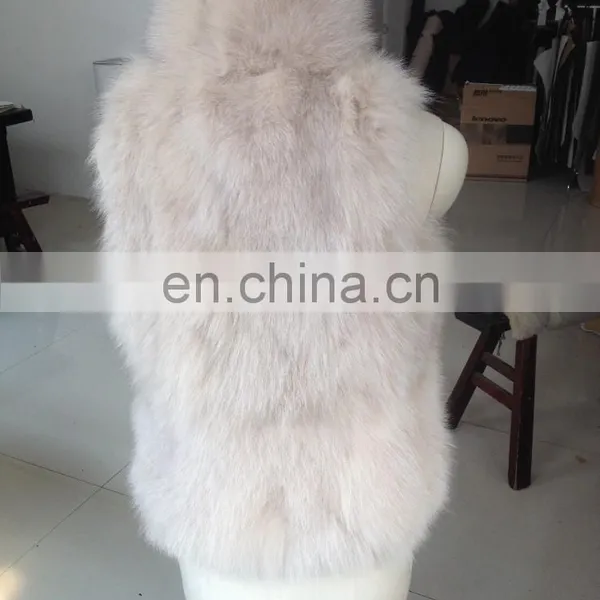 Ladies Fashion Fox Fur Vest With Hock photo-3