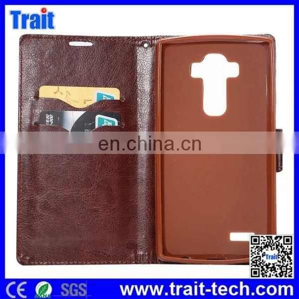 New Arrivals! Jeans Cloth Texture Flip Stand TPU PU Leather Case for LG G4 With Card Slots photo-4