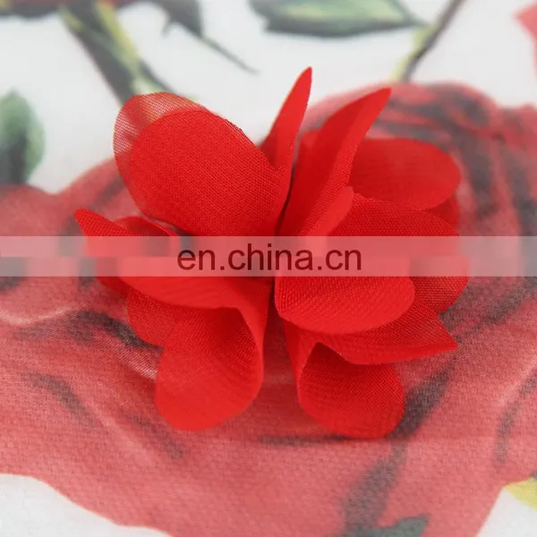 2017 Print Fabric Polyester Textile Rose Flower 3D Lace Fabric photo-3