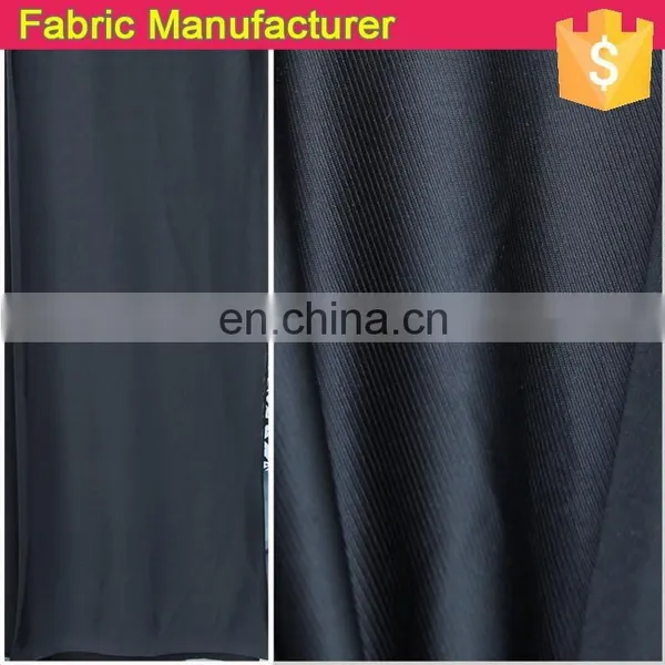 Spandex Single 100% Polyester Knit Black Jersey Fabric photo-2