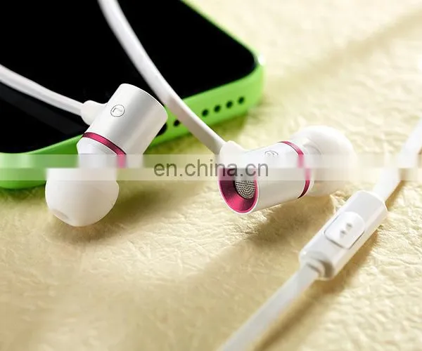 2017 Gray Flat Super Heavy Bass Cable Metal Earbuds With Mic for Iphone Samsung photo-3