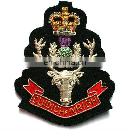 Blazer Badges, Blazer Patches, Custom Hand Embroidered Badges