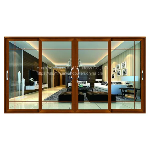 Customized Design Aluminum 3 Panel Sliding Glass Door photo-4