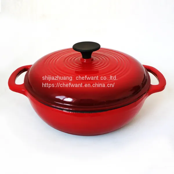 cast iron cookware cast iron enamel Dutch oven - 3 quart - red