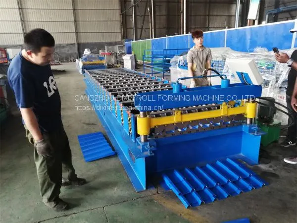 Color Steel Trapezoidal Metal Roofing Sheet Roll Forming Machine Design Manufacture photo-4