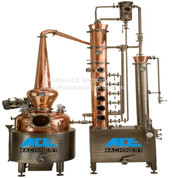 Red Copper Alcohol Reflux Distillation Equipment Flask Column Distiller photo-4