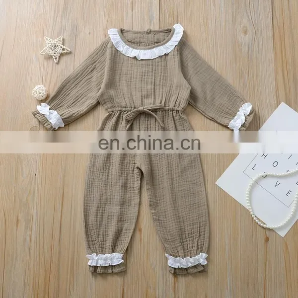 Infants & Toddler Clothes Romper Baby Girls Playsuit Spring Ruffle Linen Onesie photo-5