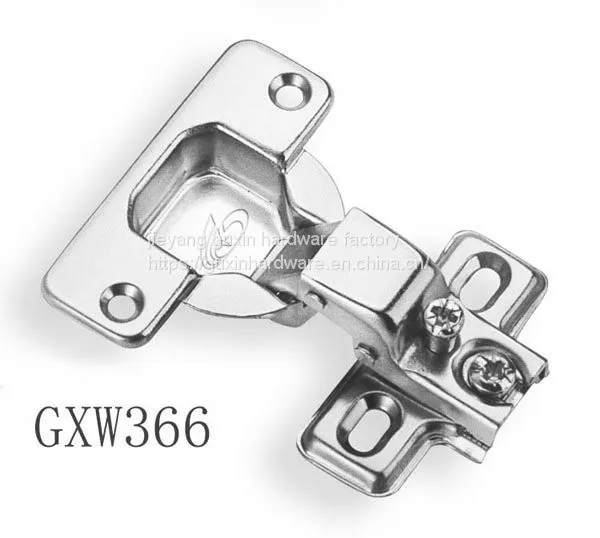 GXW366 Безшумные короткораковые петли для шкафов с углом открытия 105 градусов