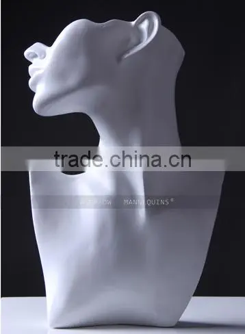 Fiberglass Woman Mannequin Head,Female Abstract Head Mannequin,Cheap White Head,Dispaly Jewelry/ Hat /scarf Head Mannequin H1080 photo-2