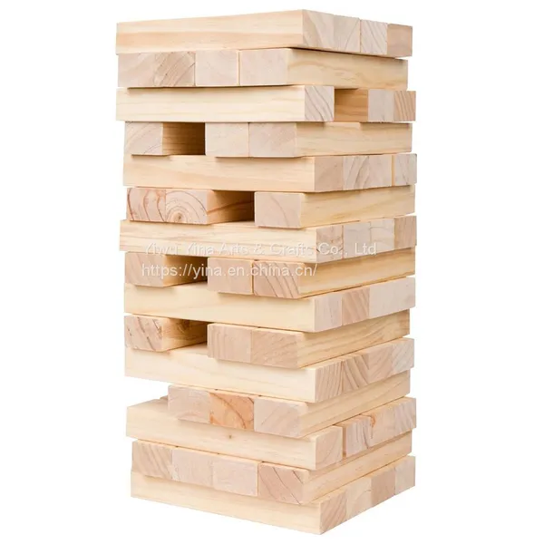 Custom Giant Stacking Tumble Tower Indoor & Outdoor Wood Tower Game With CE Certified & Black Canvas Carry Case