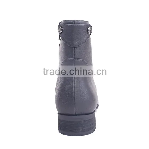 Back Button Ladies' Summer Low Heel Boots Cheap Cowboy Climbing Ankle Boots With Zipper photo-5