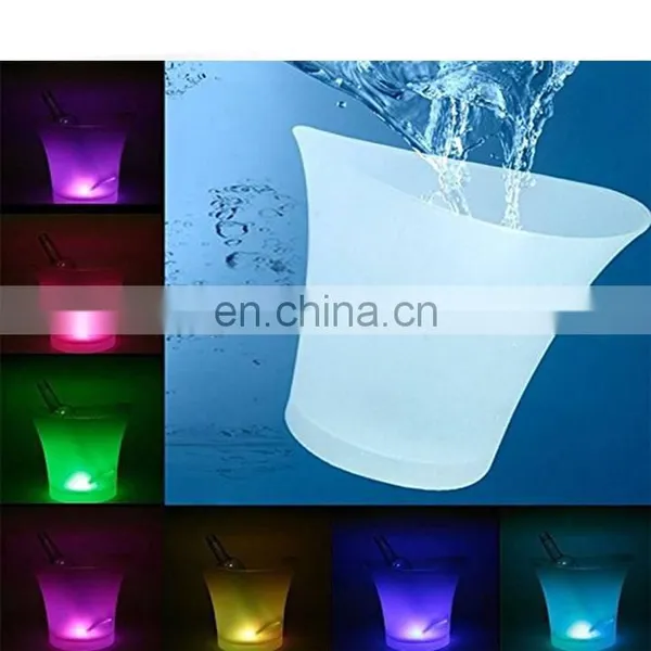 LED Ice Bucket 5L High Capacity, Drinks Ice Cooler Curve Design Bucket photo-2
