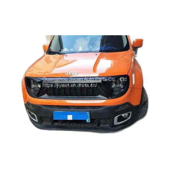 Матовый черный радиаторная решетка в стиле Angry Bird для Jeep Renegade 2015-2018-2020. Апгрейд стиля воздухозаборника. Решетка из ABS. Защитник переднего бампера