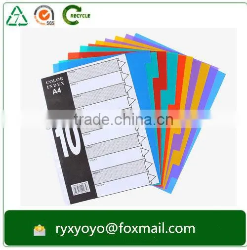 Office/school Statioanry a4 Size pp Plastic Colorful Index Card Divider With Tabs photo-6