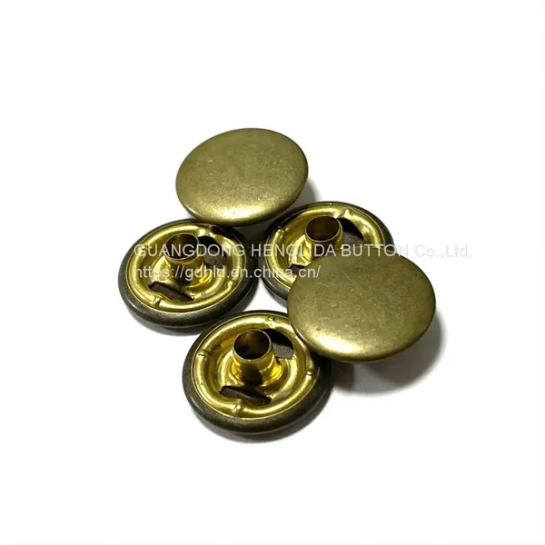 HLD Button Factory Wholesale 15mm Plating Spring Snap Button for Garment photo-3