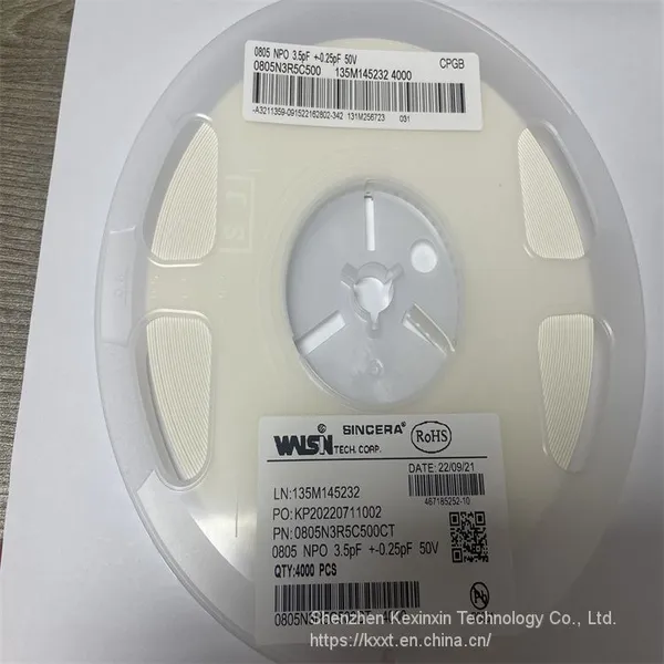 0805N3R5C500CT Walsin Multilayer Ceramic Capacitors MLCC - SMD/SMT 0805 MLCC NPO 3.5 PF, +/- 0.25pF 50 V T&R MH photo-1
