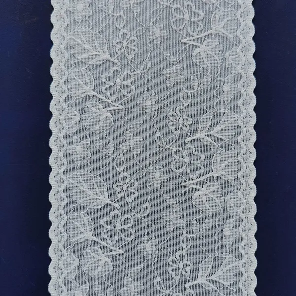 Lace Accessories 8-13cm Wide Floral Stretchy Lace Elastic Trim Fabric for Garment & DIY Craft Supply photo-5