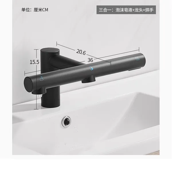 Public Toilet Faucet+soap Dispenser+hand Dryer