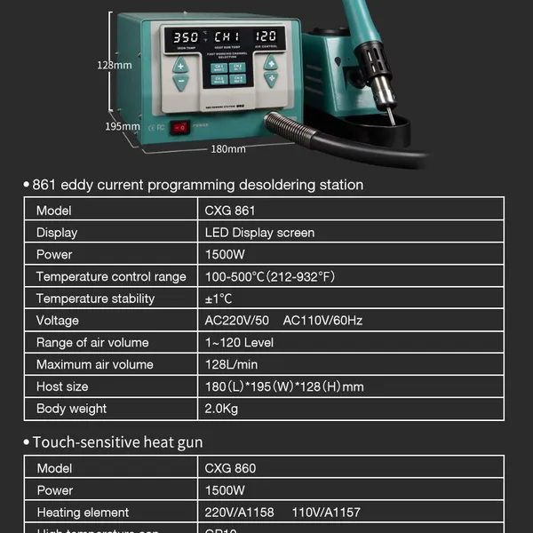 CXG861 Eddy Current Programming Desoldering Station photo-2