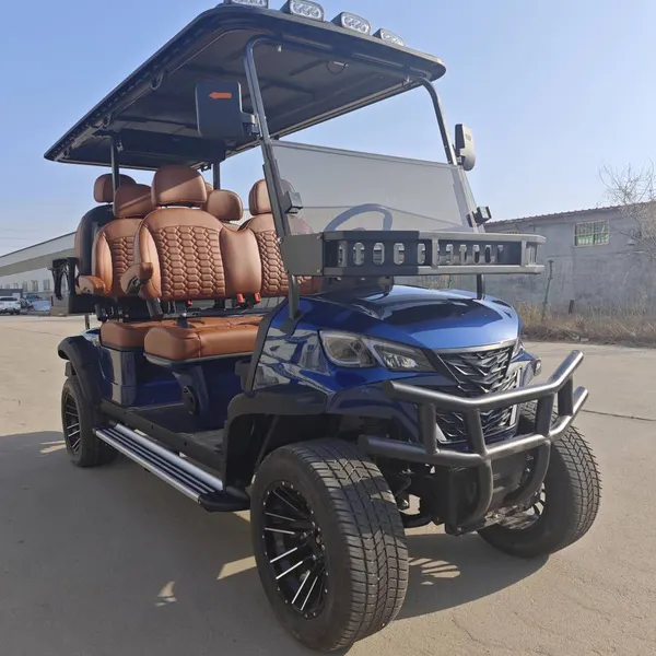 New 4+2 Six-seater Electric Golf Cart for Export and Foreign Trade, Electric Sightseeing Vehicle. Factory Direct Sales, Customizable. photo-5