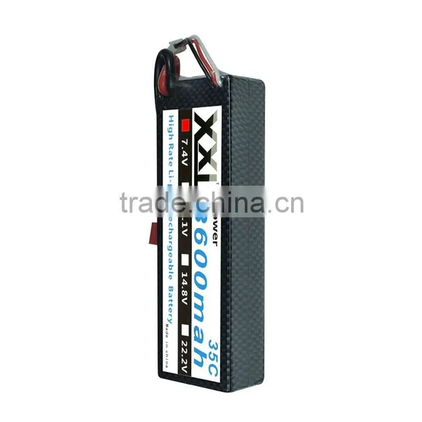 XXL High Discharge Rate 35C 3600mah 7.4V Lipo Battery for rc Hobby photo-5