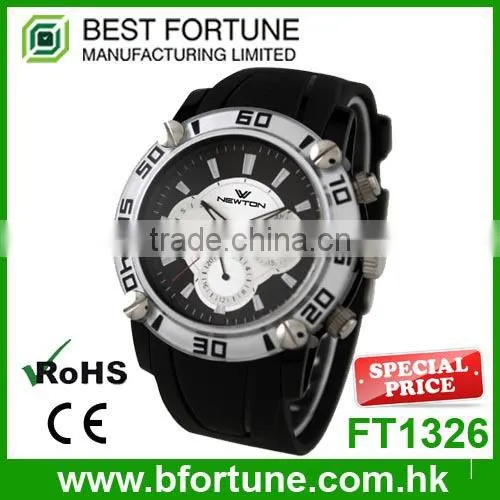 FT1326 Wholesale Silicone Band Hot Chrono Watch From Hong Kong