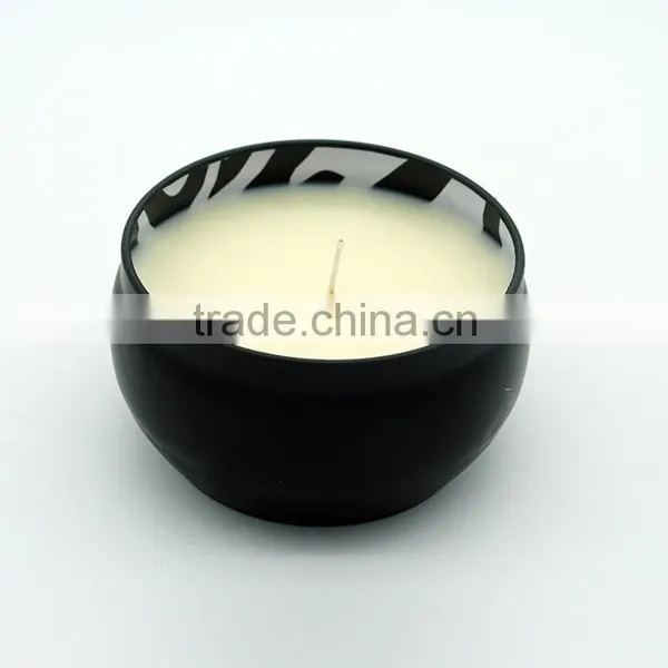 Black Travel Tin Candle/Aroma Tin Candle/Tin Metal Candle/Tins Massage Candle photo-2
