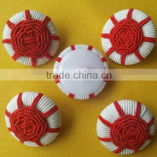 High Fashion Cord Braided Fabric Covered Button For Ladies --- F1536 photo-3