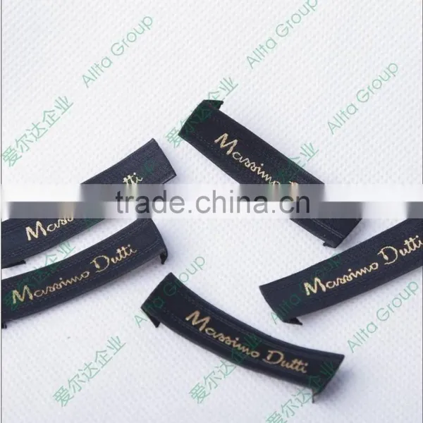 Gold Thread Woven Label for Clothing, Provide Free Samples for You Approve photo-5