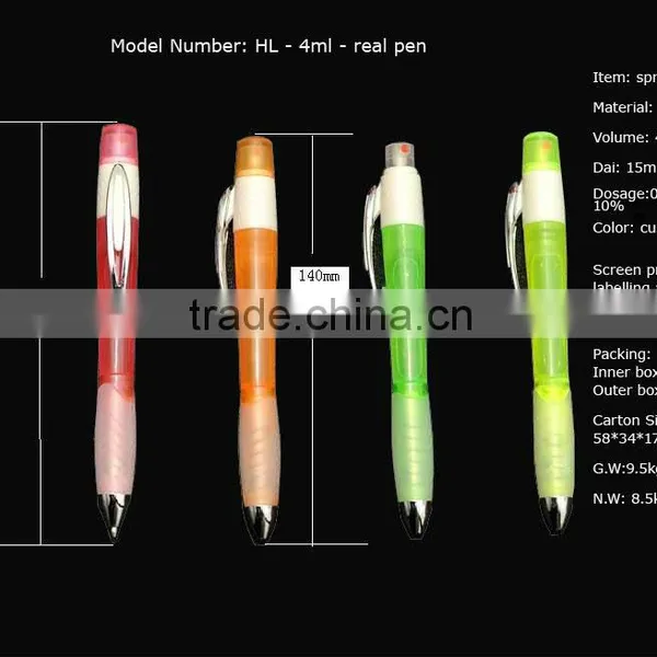 4ml ball pen with perfume sprayer